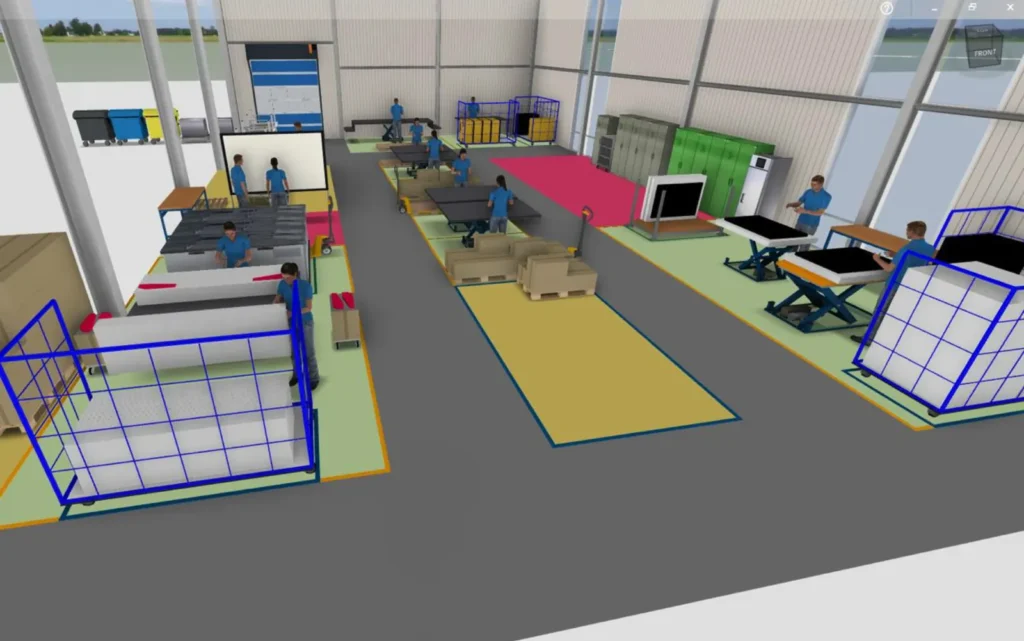 3D-Layout der neu geplanten Montagelinien